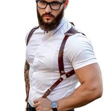 Men's Suspenders, Suitable For Short - Sleeve Shirts, Stylish And Personalized Straps, Create Stylish Men's Outfits. Suitable For Parties, Gatherings And Daily Use, Also Ideal As A Birthday Gift For Friends And Family. - Lạc đà - Xem 7