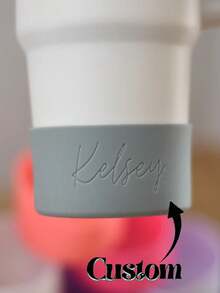 Personalized Name, Silicone Boots, Cups - Accessories Non-Slip Silicone Cup Cover, Suitable For 12-40oz Silicone Cup Cover, Non-Slip Protective Base, Suitable For Valentine's Day, Women, Mother's Day, Thanksgiving, Christmas Holiday Gifts - Female Cup Accessories Water Cup, Bottle Protection Bottom Cover, Cup Accessories