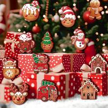 12/24/36 sztuk piernikowych ludzików, drewniane ozdoby wiszące na choinkę, do domu, na święta, do dekoracji zimowych, do dekoracji choinki, szuflad, regałów, balustrad schodowych, kominków, ścian, okien, a także jako prezenty dla przyjaciół i rodziny, aby cieszyć się świąteczną atmosferą.