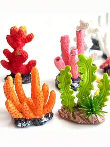 8-Piece Ocean-Themed Simulated Coral, Starfish And Seaweed Mixed Set, Suitable For Freshwater/Saltwater Fish Tanks And Aquariums. Marine Plant Decoration - Easy To Clean, Cute Underwater Shape, Fun Design, Fine Carving, Gift For Aquarium Enthusiasts