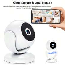 MERAIJIN Mini Camera Wireless Indoor Magnetic, 170Â° Wide Angle Motion Detection IR Night Vision Quad Screen Surveillance Magnetic Bracket Suitable For Pet/Baby/Nanny Monito