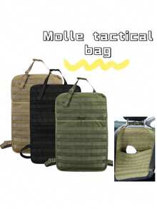 1pc Car Seat Back Tactical Storage Bag Large Capacity Molle System Car Storage Bag Hanging Multi-Functional Storage Bag Outdoor Self-Driving Equipment Storage Tool For Women Storage Organizer Travel Holiday Essential Fall Decor Autumn Halloween