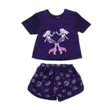 2 件套服装套装（衬衫和短裤）适合 16-18 英寸重生婴儿娃娃，配饰（不含娃娃）