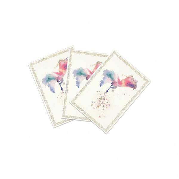 Caixa de luxo com anjo em aquarela para cartões de Natal/Feriados/Saudações