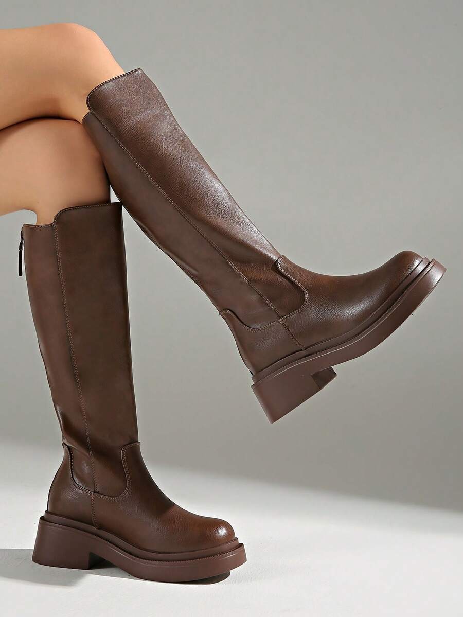 2025春秋新款高筒马靴女过膝内增高修身高筒靴