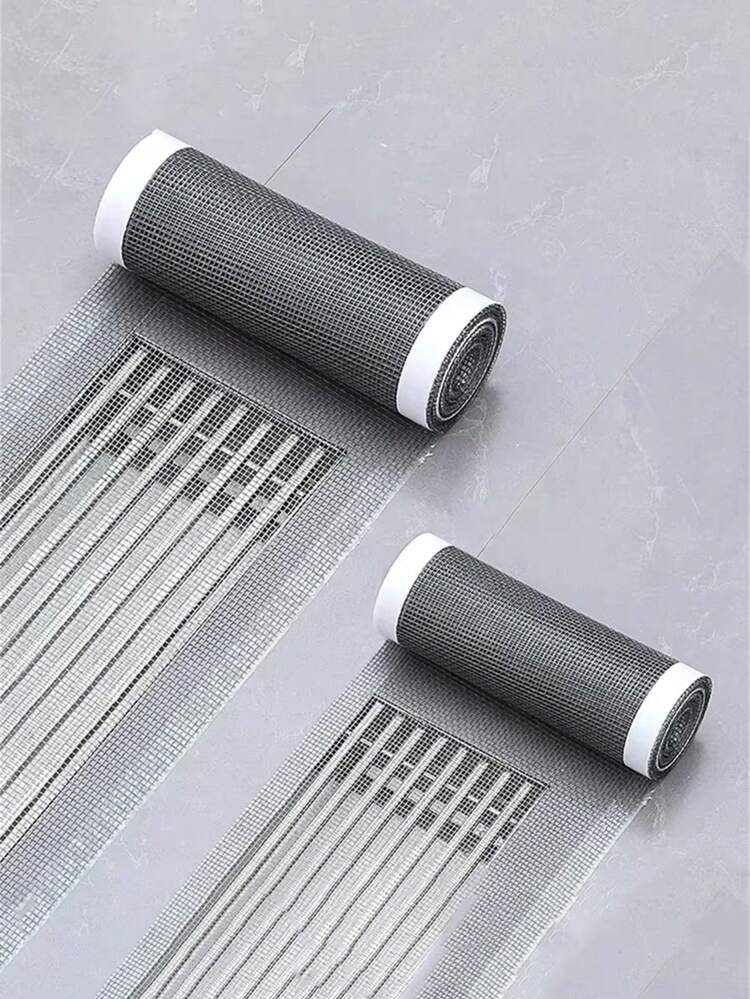 可切割淋浴排水毛发收集器自粘式地漏贴纸一次性网状浴室厨房水槽毛发过滤器 - 彩色 - 查看 10