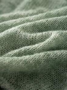 Women's Casual Off-Shoulder Sweater, Medium Elasticity, Suitable For Layering In Autumn/Winter, Handwash/Dry Clean Recommended, Knitwear, Winter Clothing, Autumn Wardrobe - Gray Green - View 7