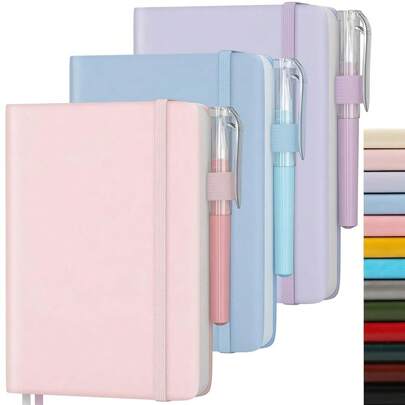 A6 Lined Journal, Thick Paper Small Leather Notebook, Unisex, Great For Travel, Work, School Writing (Pen Holder And Pen Not Included), Saudi National Day, Saudi National Day Gift, Saudi National Day, Teacher's Day, Teachers, Cute Stuff, Halloween, Office, Christmas, Christmas Decoration, Advent, Sticker Book