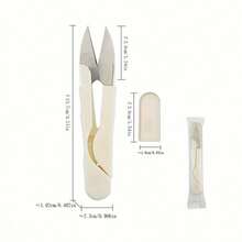 2-Piece Set - U-Shaped Scissors With Safety Handle - Durable Plastic Thread And Embroidery Scissors For Precise Cutting, Ideal Valentine's Day Gift, Handmade Essentials | Trimming Scissors | Durable Plastic Scissors - Multicolor - View 5
