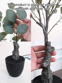 1 件 80 厘米（高）人造橄榄树/桉树盆栽植物，户外热带雨林装饰树，室内/室外落地盆栽植物，房间装饰，酒店，花园，北欧风格庭院，婚礼，情人节装饰，绿叶，抗紫外线，低维护 - 綠色 - 查看 11