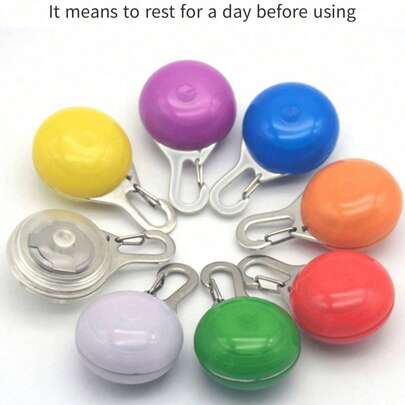 1 đèn LED chống lạc cho chó đi dạo bằng nhựa PVC dày, cao su, mặt dây chuyền cho thú cưng, đồ dùng cho thú cưng