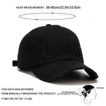 1Piece Men Vintage Holes Baseball Cap Outdoor Adjustable Sunscreen Leisure Hat Spring Autumn Travel Tourism Beach Vacation - 彩色 - 查看 5