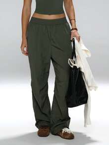 Woven Waterproof Windproof Mountain Outdoor Cargo Pants - Army Green - View 5