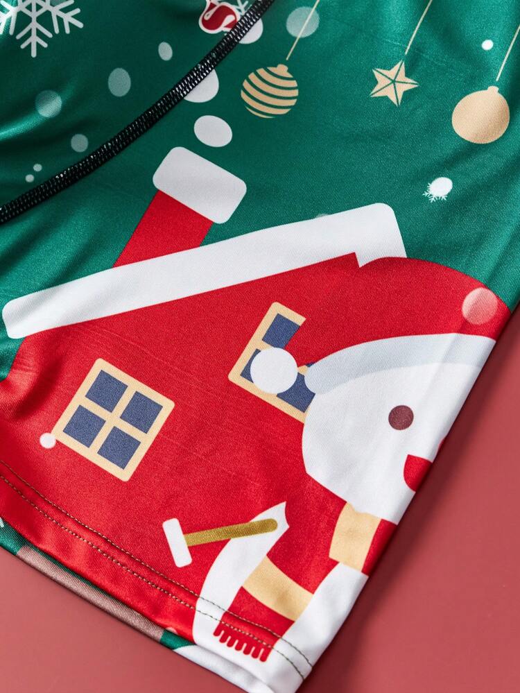 HIALEGION 3pcs Christmas Digital Print Comfortable Boxer Briefs - Multicolor - View 5