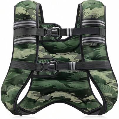 Weighted Vest, 6 Lbs/8 Lbs/12 Lbs/16 Lbs/25 Lbs/30 Lbs Weight Vest With Reflective Stripes, Suitable For Exercise, Strength Training, Running, Fitness