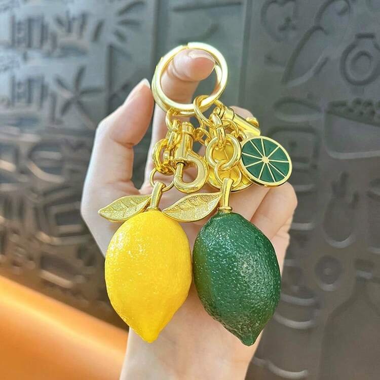 1pc Creative Cute Pear Shaped Keychain, Fashion Bag Pendant, Car Key Chain, Couples Small Gift, Backpack Decor - Multicolor - View 8