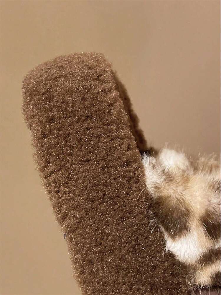 2025 女式新款厚底蓬松拖鞋，包头一脚蹬凉鞋，增高防水台，适合春、秋、冬，适合小码，室内/办公室穿着，尺码 35-40 - 杏色 - 查看 10