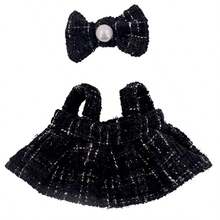 POKOJA LAND [Chỉ quần áo búp bê] Phụ kiện thế hệ thứ 1 & 2 cho trang phục - Váy yếm đen có nơ trang trí, quần áo thay thế cho búp bê - Nhiều màu - Xem 5