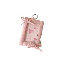 1PC Photocard Protector Keyring 3in Cloth Bowknot Ruffle Photocard Holder Keychain Display Idol Photo Card Frame Kawaii Bow Hanging Picture Card Holder - Multicolor - View 13