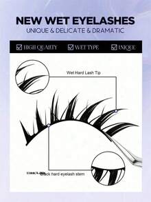 6对湿狐狸眼睫毛动漫假睫毛角色扮演假睫毛戏剧睫毛湿睫毛延长化妆工具漫画眼