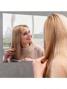 1mm Adesivo de Parede Espelho Acrílico, Adesivo de Parede Espelho Decorativo, Pode Ser Emendado, Espelho Acrílico, Adequado para Quarto, Academia em Casa, Banheiro, Aplicável ao Banheiro (Apenas para Decoração, Não para Uso como Espelho)