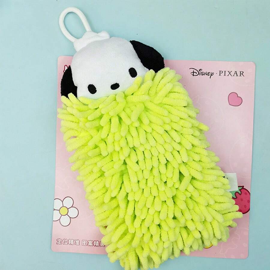 Miniso Sanrio Pochacco Chenille Hand Towel, Chenille Fibers Are Soft And Skin-Friendly, Strong Water Absorption, Hanging Indoors For Easy Access (1 PC) - Green - View 1