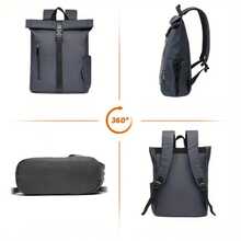 Mochila Enrollable para Hombre, Mochila Impermeable Mujer para Portátil 17 Pulgadas, Elegante mochila de Viaje Mochilas tipo Casual para Viajes, Ciclismo, Escuela Uni, Burdeos.Moquera de Viaje Ligera para Hombres y Mujeres de 21-25L con Cremalleras Antirrobo, Bolso Escolar Universitario con Múltiples Compartimentos, Mochila Duradera de Capa Suave para Deportes al Aire Libre, Trabajo - Diseño Elegante Minimalista en Varios Colores Almacenamiento por Compartimientos, Mochila para la Escuela. - M-888-001 - Ver 6