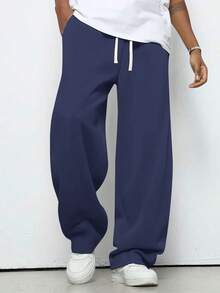 Herren luftige, leichte Sporthose, ideal für den Sommer. Mit minimalistischem Unifarben-Design, Kordelzug und elastischem Bund. Geeignet für verschiedene Anlässe: Pendeln, Lässig Kleidung, Joggen und Einkaufen. Auch ein tolles Geschenk für Freund oder Ehemann. - Königsblau - Übersicht 5