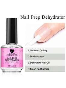 2PCS Nail Dehydrator And Primer Set, 15ML Acid-Free Natural Nail Dehydrator & Nail Primer Professional And Long-Lasting For Nail Art Polish Acrylic Gel Extension Gel False Nails And Powders