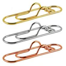 6pcs Random Color Love Metal Pen Holder, Notebook Multifunctional Bookmark, Paper Clip Stationery Tool. Essential Supplies For Home School Office - 6pcs - View 2