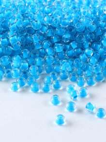 GO2CJBEADS 10克多色2毫米银线圆形洛可可玻璃种子珠，可DIY手链