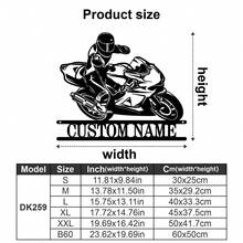 1pc Customizable Motorcycle Rider Metal Mural - Personalized Motorcycle Logo Decoration - Art Style Reusable Decorative Metal Mural - Suitable For Porch, Courtyard, Garden, Office, Negotiation Room, Birthday Gift, Graduation Gift, Perfect Gift For Motorcycle Enthusiasts - Multicolor - View 3