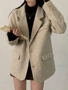 女式复古英伦风西装外套，冬季