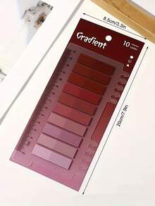 200pcs Colorful PET Sticky Notes, Writable, Repositionable Translucent Bookmarks, Self-Adhesive Page Labels, Suitable For Binders And Indexing - Gradient Blue - View 4