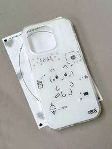 极简黑白猫咪图案时尚手机壳，兼容 17 Pro Max/17 Pro/17 Air/17/16 Pro Max/16 Pro/15 Pro/15 New 14 Pro/13/12/11，全包保护壳，春季礼物 - 白色 - 查看 4