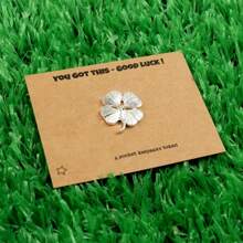 1PC/3PCS Good Luck Four-Leaf Clover Keepsake Token, Clover Lucky Charm With Card, Gift Card With 'YOU GOT THIS - GOOD LUCK! ' Message