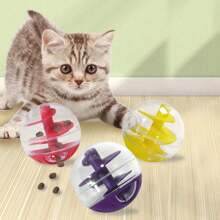 1 pieza Dispensador de comida en forma de bola espiral, juguete interactivo de alimentación lenta para gatos