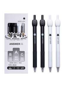 قلم جل ضاغط جديد، فراشة الإجابات، مجموعة أقلام فرشاة سريعة الجفاف عالية الجاذبية، قرطاسية طالب الامتحان، قلم اختيار إجابة مضحك ABCD، أداة امتحان صعبة، قلم بيان ملهم بحبر أسود 0.5 مم نقطة دقيقة، قلم جل جل للكتابة في الامتحانات المدرسة والمكتب.