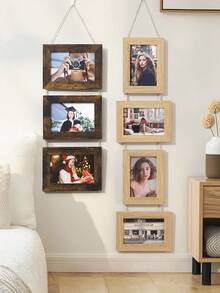 1pc-4/3/2pcs 壁挂相框套装 - 适合 6 英寸照片 - 家居装饰美学 - 万圣节家庭照片的最佳选择 - 彩色 - 查看 6