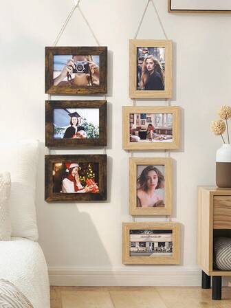 1st-4/3/2st Wandhangende Fotolijst Set - Geschikt voor 6inch Foto's - Home Decor Esthetiek - Beste Keuze Voor Halloween Familie Foto's