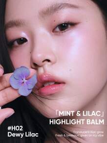 JUDYDOLL Mint & Lilac Highlight Balm, Radiant Glow Multi-Use Cream, Highlighter Balm, Suitable For Beginners, Daily Use, Dates, Parties, Makeup Events