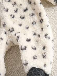 Herbst/Winter Baby Jungen Kleidung mit Kapuze, flauschiger, loser Langarm-Jumpsuit, modisches Design für Neugeborene und Säuglinge