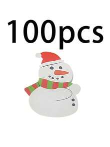 50/100 pezzi Carta per lecca-lecca con Babbo Natale e pupazzo di neve che salutano, decorazione per caramelle e regali di Natale, decorazioni fai-da-te, decorazioni per feste di Natale, forniture per feste di Natale, decorazioni natalizie, pigiami natalizi, regali di Natale, decorazioni natalizie