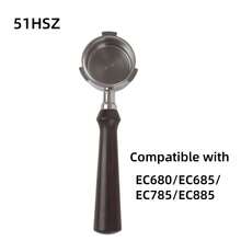 1 قطعة مرشح قهوة إسبرسو بدون قاع بثلاث آذان مناسب لآلات إسبرسو ديلونجي ديديكا EC680/EC685، مرشح إسبرسو بدون قاع من الفولاذ المقاوم للصدأ