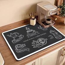 American Coffee Machine Drip Tray, Countertop Quick Dry Mat, Bar Mat, Heat Insulation Kitchen Table Mat, Absorbent Pad For Home Use