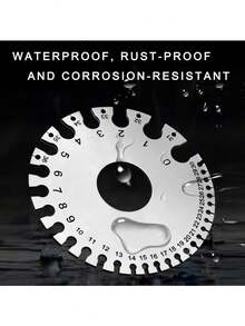 2 Pcs Stainless Steel Metal Sheets Welding Thickness Gauge- Wire Gauge Measurement Tool, Standard Dual-Sided Round Wire Cable Sheet Gage And Wire Welding Material Thickness Gauge