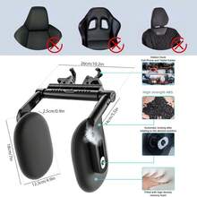 YITUMU Poggiatesta per auto multifunzionale a 3 assi con doppio gancio, cuscino per il collo in memory foam spesso, poggiatesta da viaggio ruotabile a 360°, design a forma di U, adatto per adolescenti e adulti