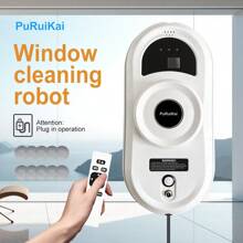 PuRuiKai Smart Window Cleaning Robot – Auto Glass Cleaner With Remote & Edge Detection - EU C Type Plug(220-240V) - View 7