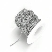 10米/卷/包不锈钢圆形十字O型链，项链，手链链，DIY珠宝配件 - 十字鏈條 - 查看 19