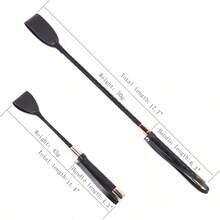 BLUECC Riding Crop For Horse, Horse Whip With PU Leather Equestrianism Horse Crop Double Slapper Horse Whip Black Crops For Horses